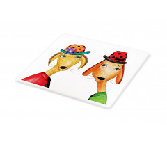 Doodle Style Funny Drawings Cutting Board