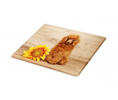 Sunflower on Wooden Backdrop Cutting Board