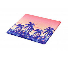 Palm Tree Toucan Sunset Art Cutting Board