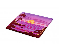 Retro Style Cartoon Beach Cutting Board