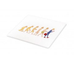 Ape to Man Cartoon Design Cutting Board