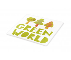 Green World Typography Cutting Board