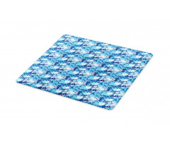 Blue Color Palette Roses Cutting Board