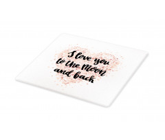 Love Words on Dotwork Heart Cutting Board