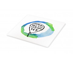 Watercolor Encouraging Text Cutting Board