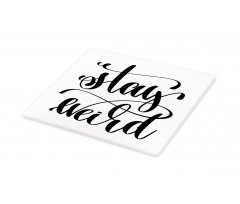 Monochrome Cursive Words Cutting Board