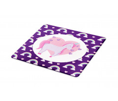 Pony Hearts Rainbows Cutting Board