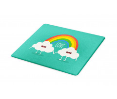 Love Wording Happy Clouds Cutting Board