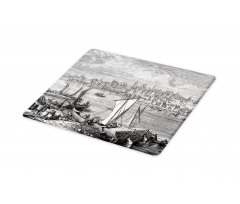 Sketchy Nostalgic City Scene Cutting Board