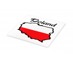 Map and Flag Illustration Cutting Board