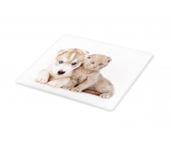 Cuddling Animals Cutting Board