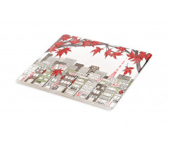 Japanese City Art Panorama Cutting Board