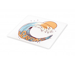 Surfing Giant Ocean Wave Art Cutting Board