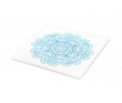 Monotone Floral Round Cutting Board