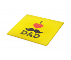 Grunge Heart Mustache Cutting Board