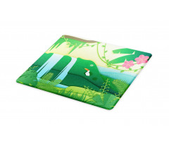 Tropical Forest Cartoon Cutting Board