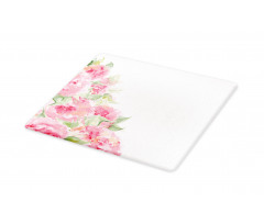 Watercolor Flower Leaves Art Cutting Board