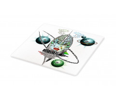 Futuristic Girl Planets Cutting Board