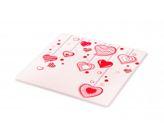Contour Hearts Lines Cutting Board