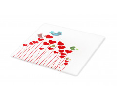 Spring Hearts Birds Cutting Board