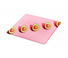 Halved Fresh Avocados Cutting Board