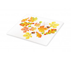 Leaves Acorns Heart Cutting Board