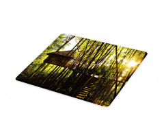 Hut in Idyllic Forest Cutting Board