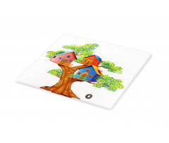 Cartoon Cottages Cutting Board