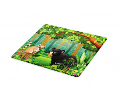 Wild Forest Life Bear Cartoon Cutting Board