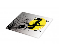 Witch Flies on Full Moon Cutting Board