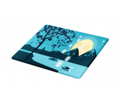 Night Landscape Moon Cutting Board