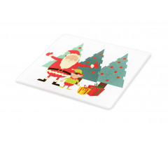 Santa Claus Little Man Presents Cutting Board