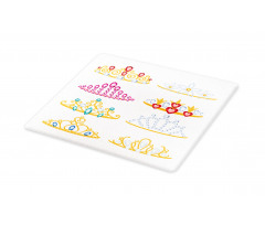 Golden Gemstones Tiaras Cutting Board