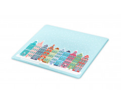 Snowy Town in Holland Cutting Board