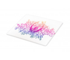 Lily Flowers and Crescent Cutting Board