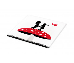 Little Girls on Toadstool Cutting Board