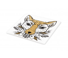 Botanical Ornament Animal Head Cutting Board