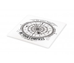 Monochrome Compass Cutting Board