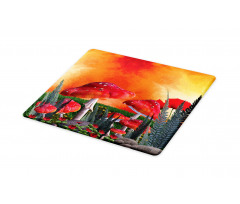 Clouds Leaves Poppies Cutting Board