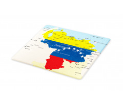 Colorful Detailed Map Cutting Board