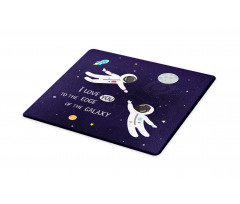 Love Wording Astronauts Cutting Board