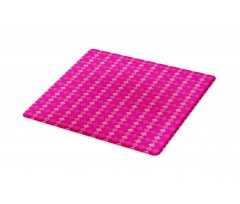 Pinkish Diagonal Squares Cutting Board