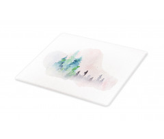 Watercolor Forest Artwork Cutting Board