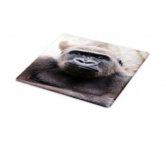 Close up Young Male Gorilla Cutting Board