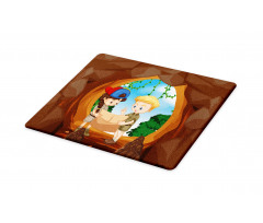 Children Reading a Map Cutting Board