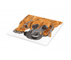 Sad Looking Dog Cartoon Cutting Board