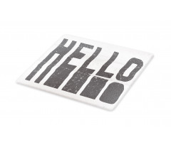 Hello Grunge Typography Art Cutting Board