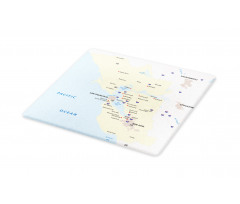 San Francisco Regions Map Art Cutting Board