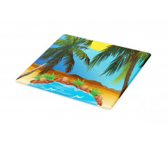 Big Palm Leaves Wild Outdoors Cutting Board