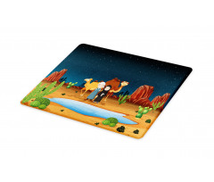 People Camels Cactus Cutting Board